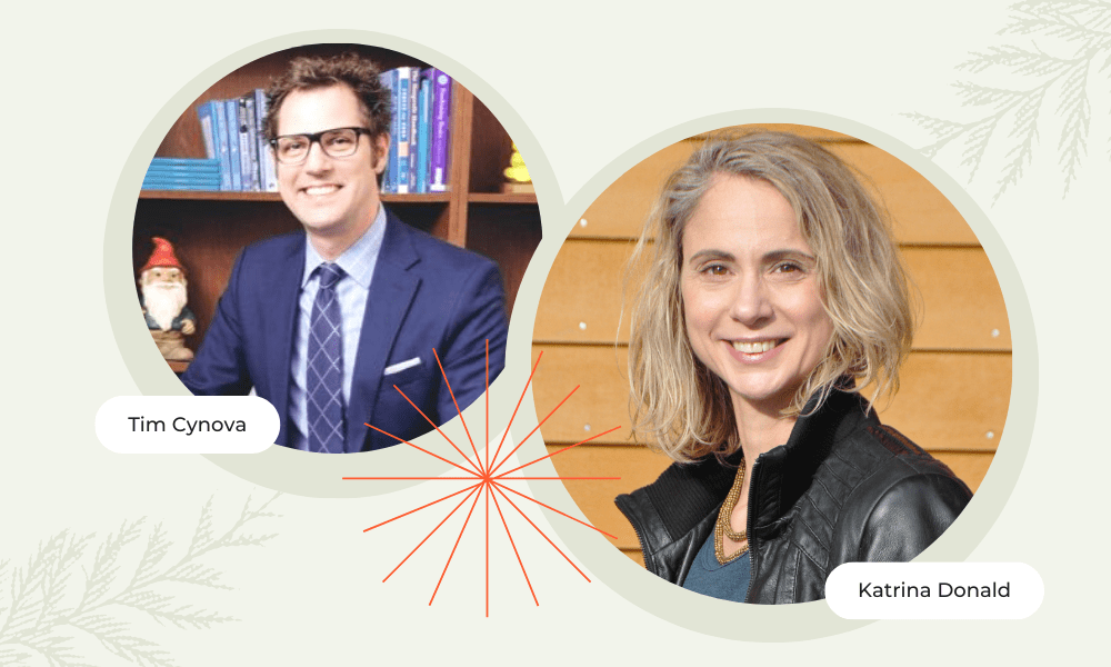 Headshots of Tim Cynova and Katrina Donald of Values Based Organizational Design